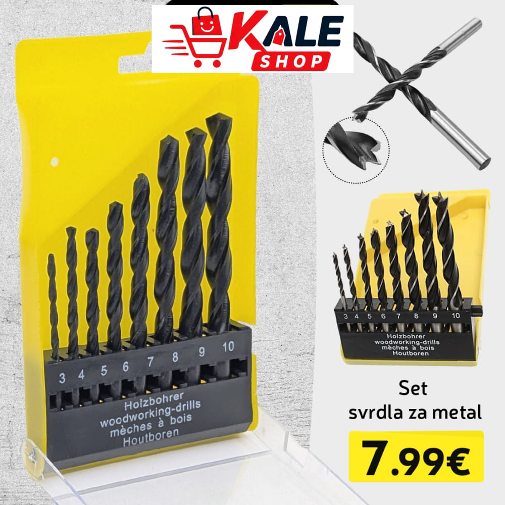8-Dijelni Set Svrdla Za Metal