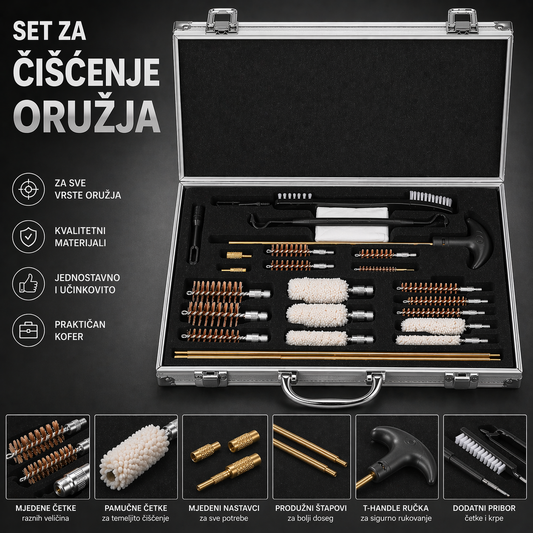 SET ZA ČIŠĆENJE  ORUŽJA U KOFERU