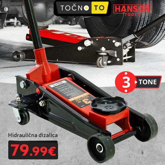 Hanson Ručna Hidraulična Dizalica 3T Alat
