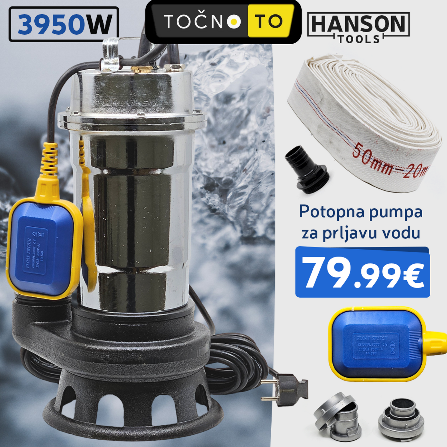 Hanson Potopna Pumpa Za Prljavu Vodu