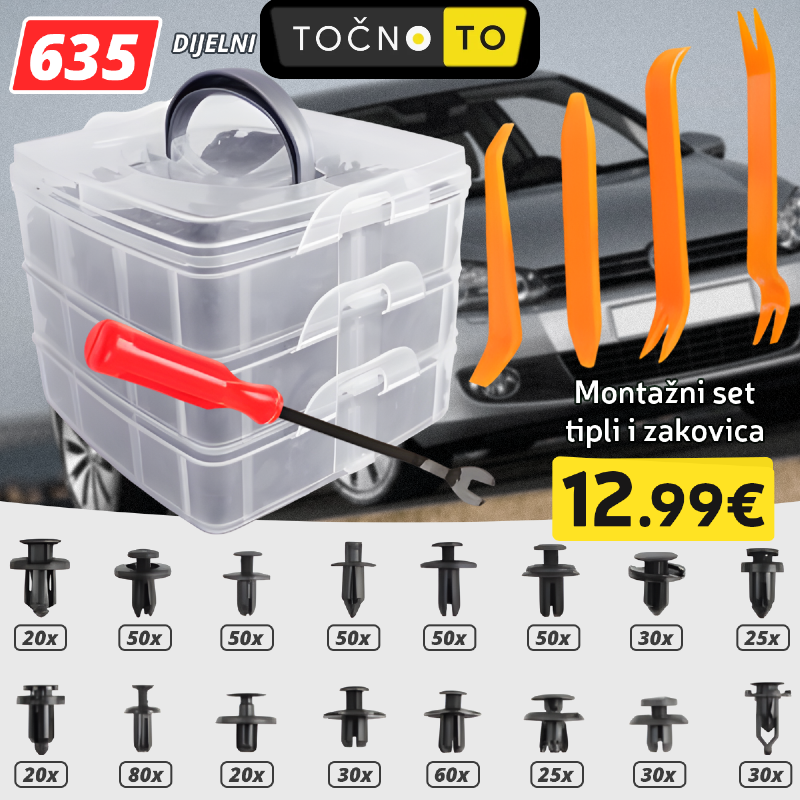 Montažne Plastične Tiple Zakovice - 635 Komada