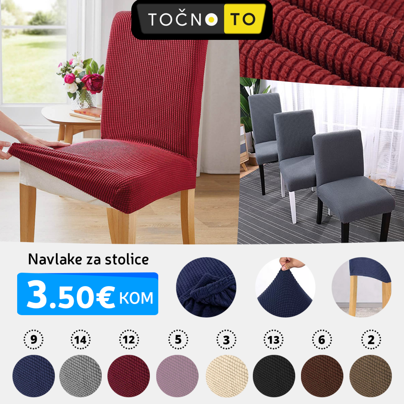 Elastine Navlake Za Stolice
