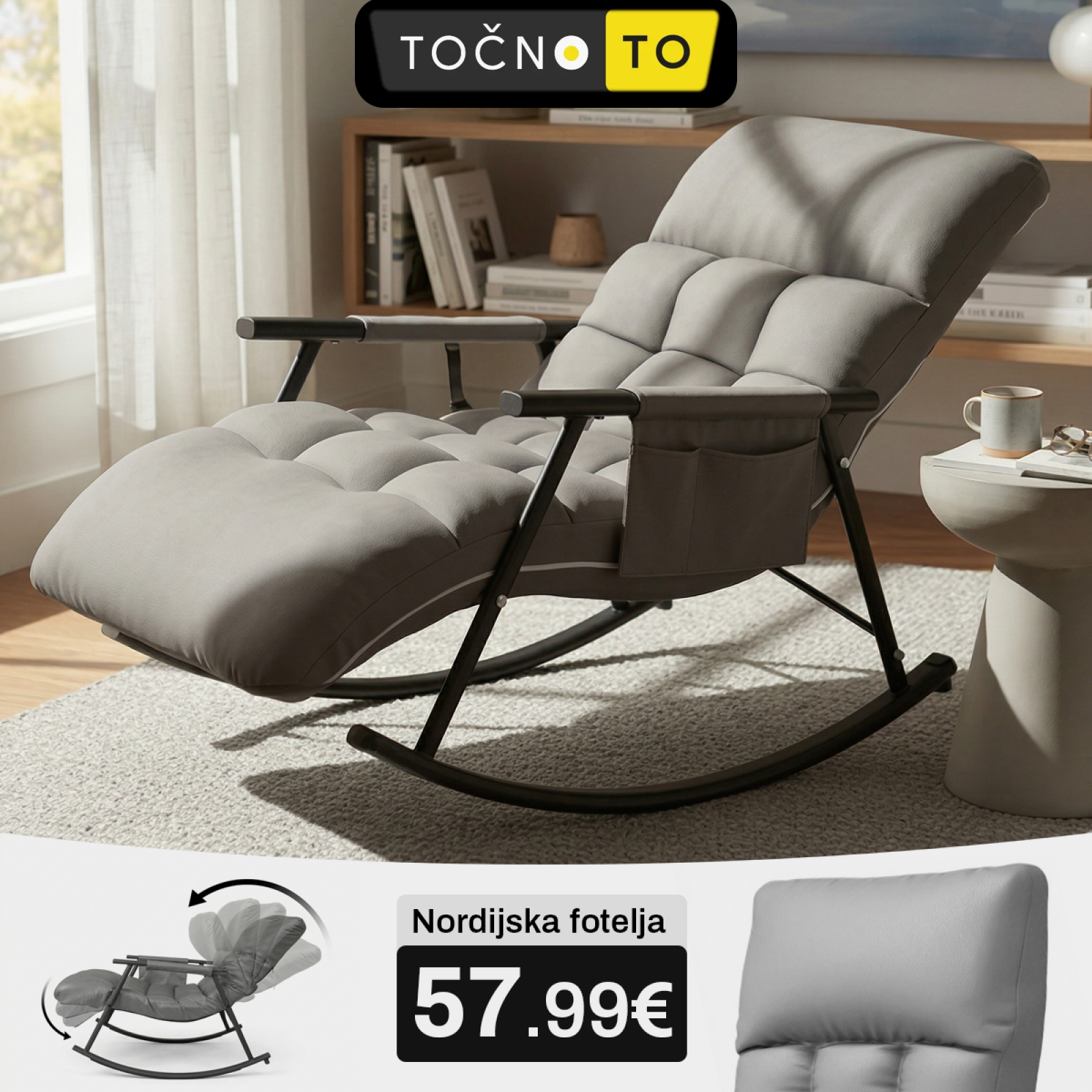NORDIJSKA FOTELJA- LJULJAČKA