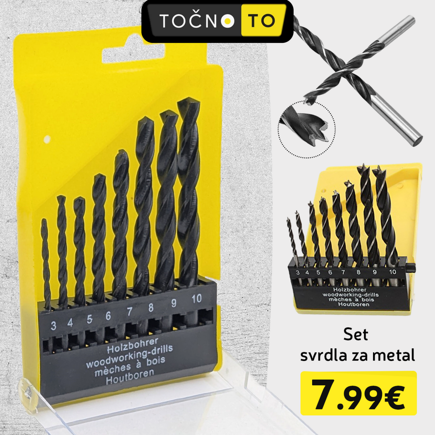 8-Dijelni Set Svrdla Za Metal