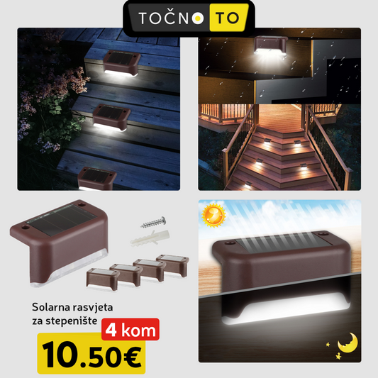 Solarna Rasvjeta Za Stepenite- 4 Kom Elektronika