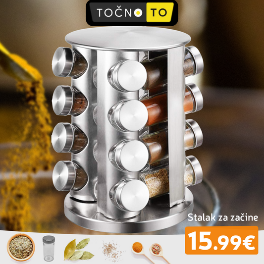 Stalak Za Zaine Sa 16 Posuda Kuhinja