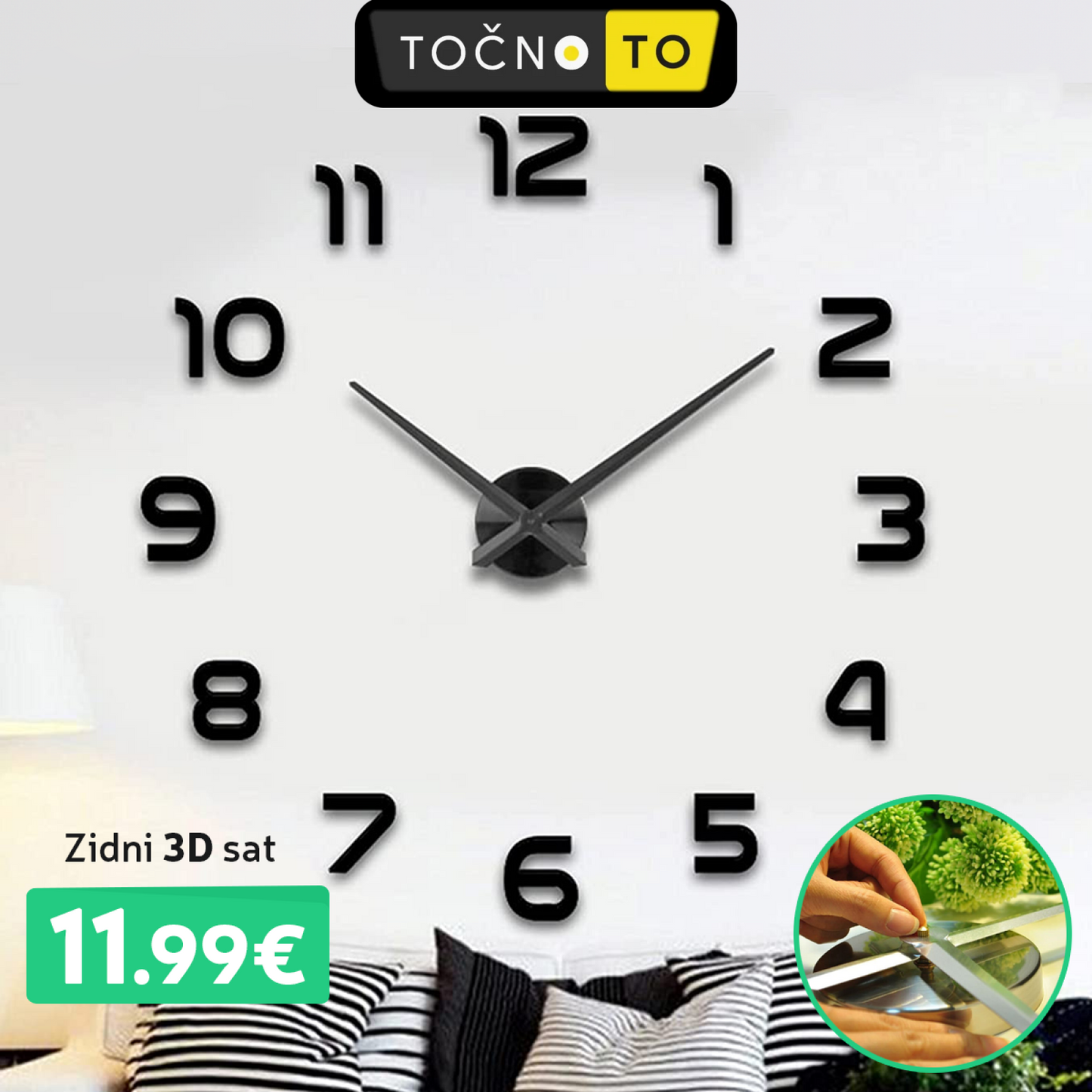 Zidni 3D Sat Elektronika