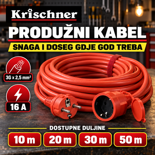 PROFESIONALNI PRODUŽNI KABEL 3 X 2.5mm