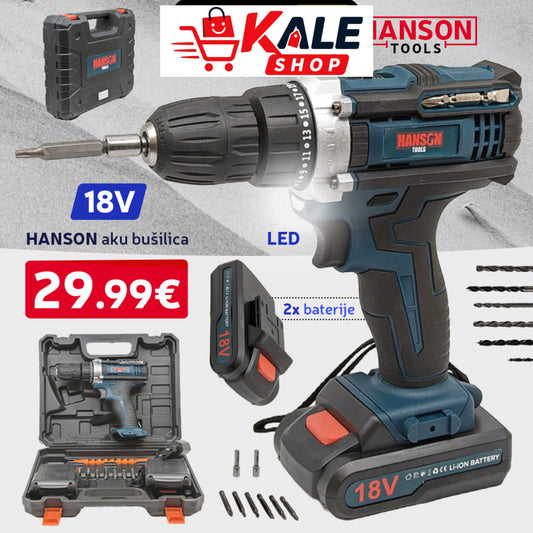 Hanson Aku Builica 18V + Set Alata