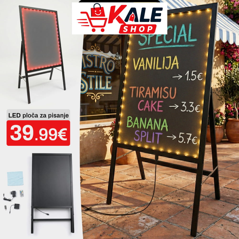 LED PLOČA ZA PISANJE 60x80 CM
