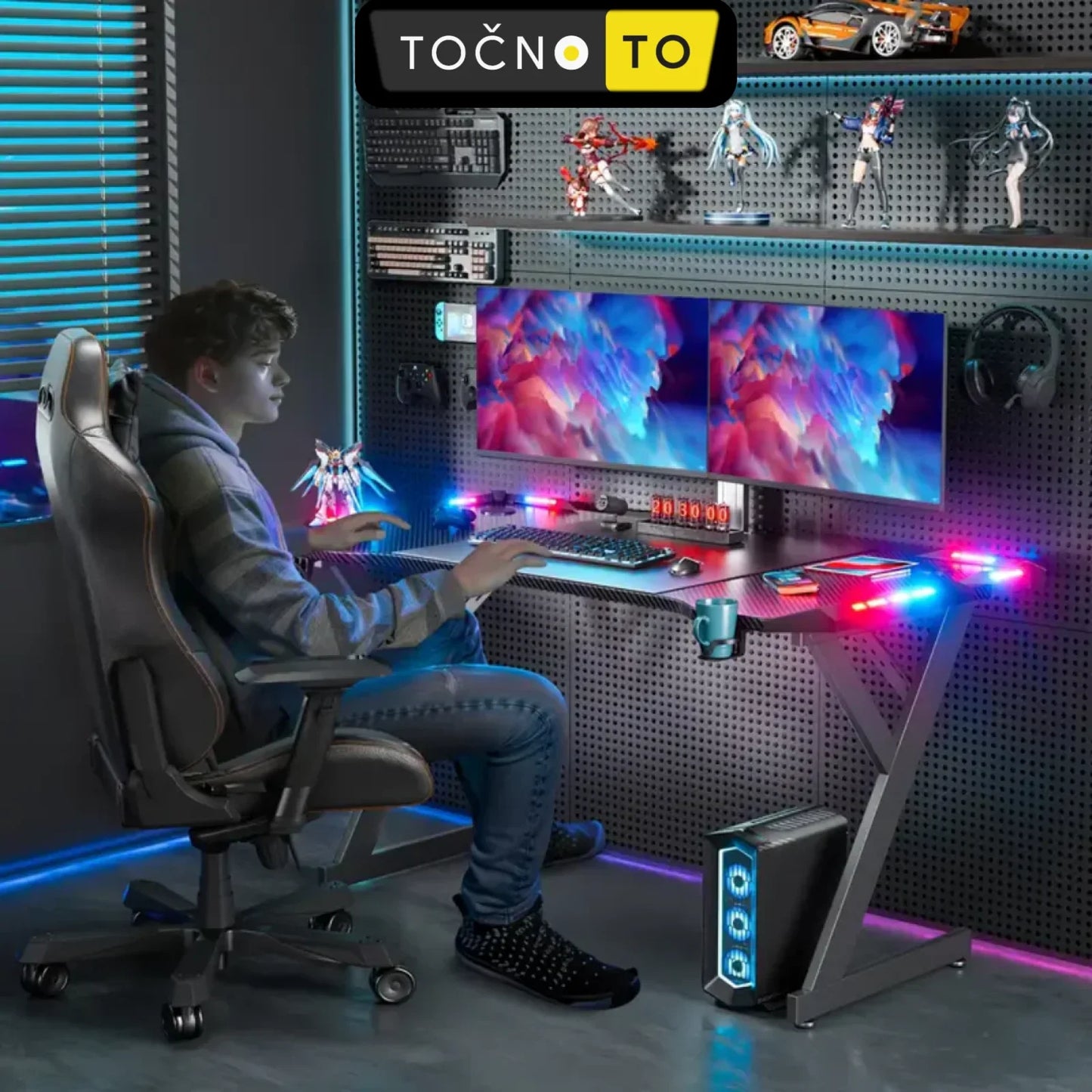 LED RGB GAMING STOL