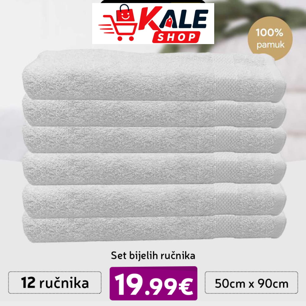 Set Bijelih Runika Sa Bordurom-12 Komada Kuanstvo