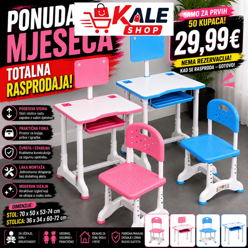 SET STOL I STOLICA ZA DJECU ’PUPIL’