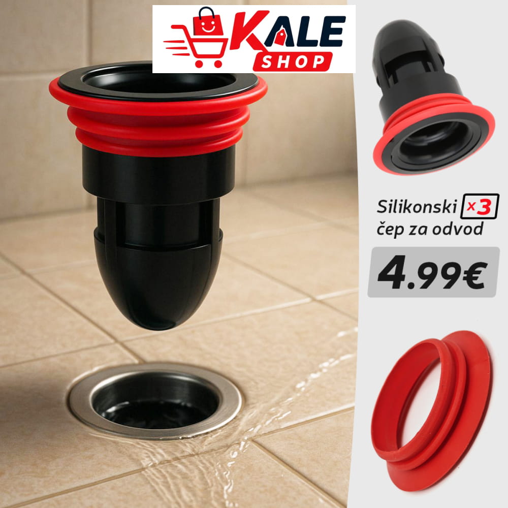 SILIKONSKI ČEP ZA ODVOD- 3 KOM