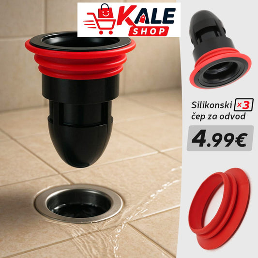 SILIKONSKI ČEP ZA ODVOD- 3 KOM
