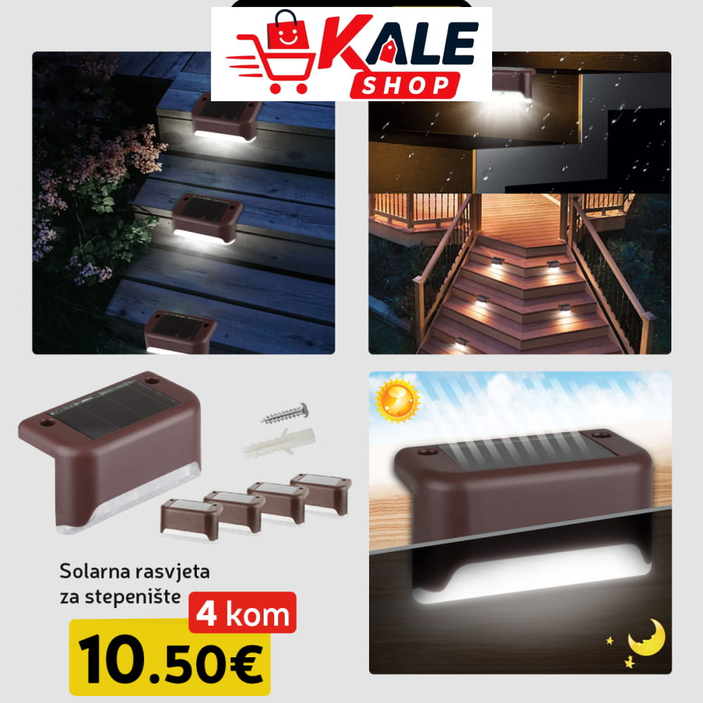 Solarna Rasvjeta Za Stepenite- 4 Kom Elektronika
