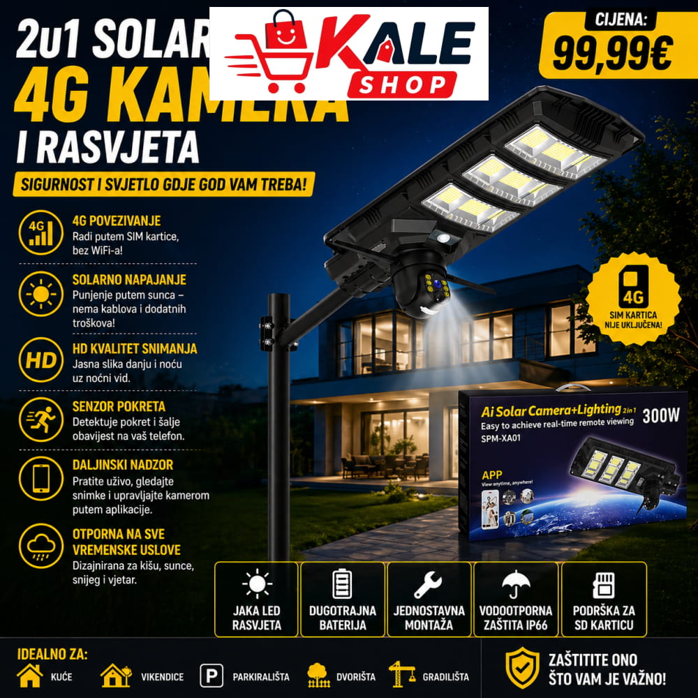 SOLARNI REFLEKTOR + 4G SOLARNA KAMERA-VENICE
